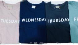 tete  atete     待望の長袖   曜日Tシャツ入荷